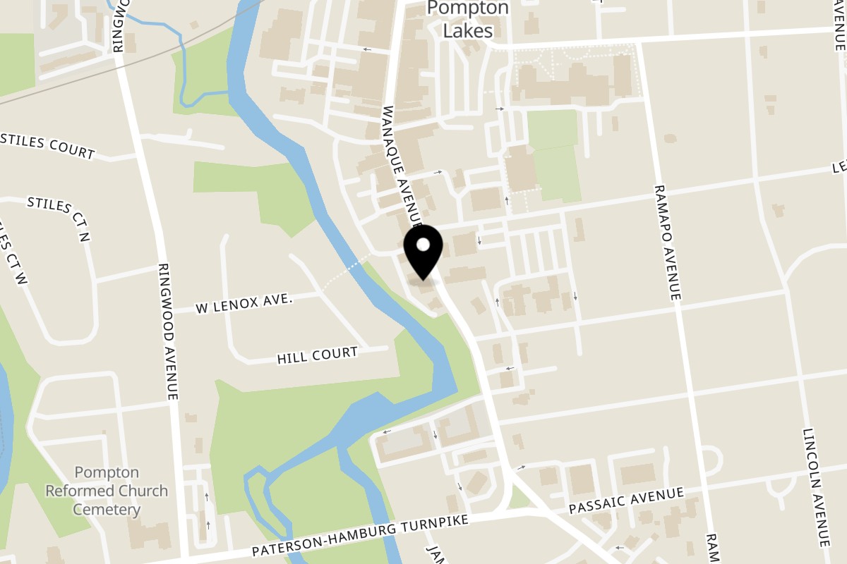 Map showing the location of Sabor Latino 2 (Pompton Lakes) on 322-B Wanaque Ave in Pompton Lakes